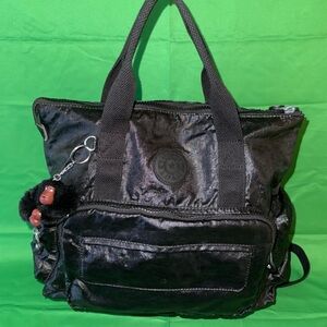 Kipling Shiny Black Women's Backpack